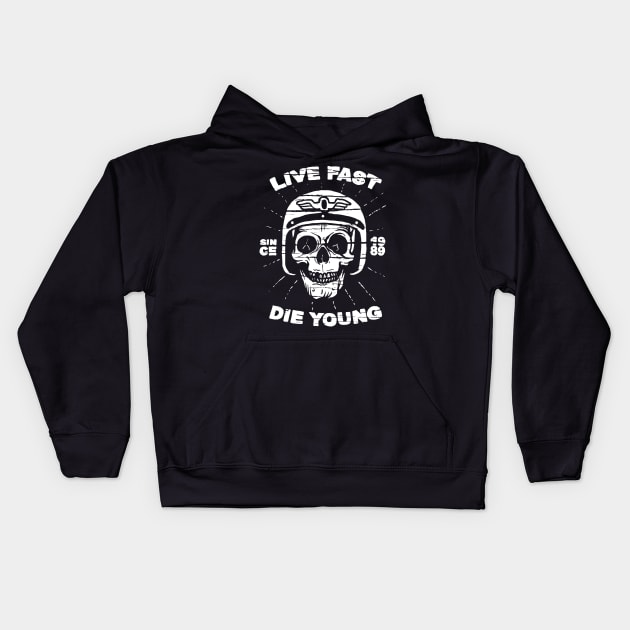 Live Fast Die Young T-Shirt Kids Hoodie by attire zone